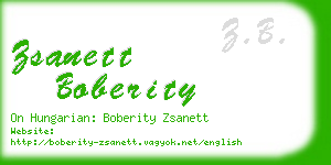 zsanett boberity business card